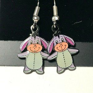 Vintage Disney Eeyore Earrings Winnie the Pooh Disneyana Charm